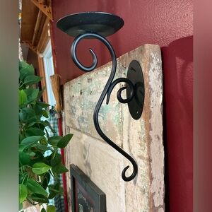 PartyLite Black Wrought Iron Wall Sconce